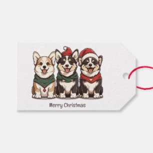 Merry Christmas Pembroke Welsh Corgi Dogs Gift Tags