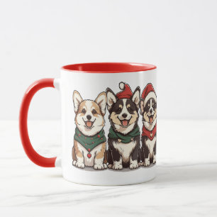 Merry Christmas Pembroke Welsh Corgi Dogs Mug