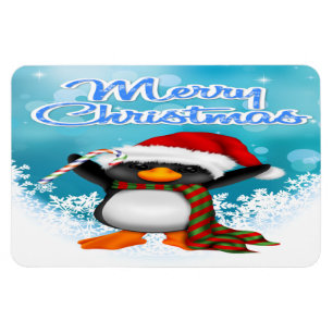 Merry Christmas Penguin Flex Magnets
