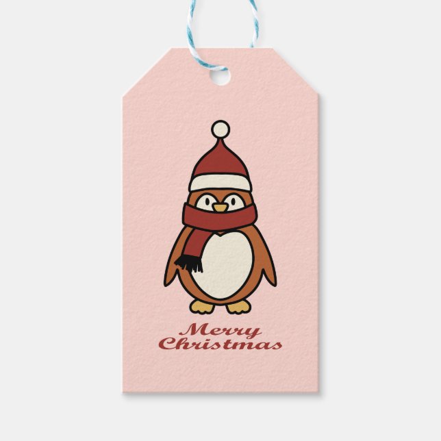 merry christmas penguin  gift tags (Front)
