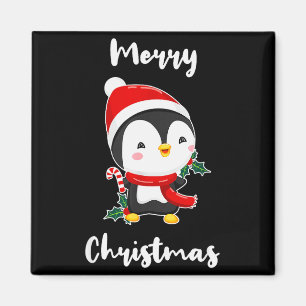 Merry Christmas Penguin Magnet