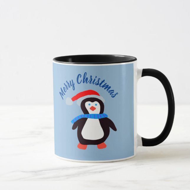 Merry Christmas Penguin  Mug (Right)