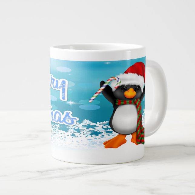Merry Christmas Penguin Speciality Mugs (Front Right)