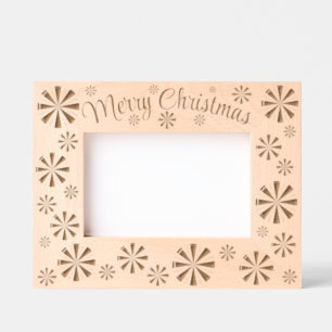Merry Christmas Peppermint Candy Stripe Etched Frames