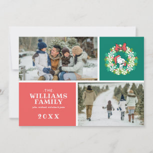 Merry Christmas Peppermint Holiday Wreath Card