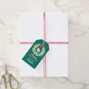 Merry Christmas Peppermint Holiday Wreath Gift Tags