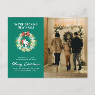 Merry Christmas Peppermint Holiday Wreath Postcard