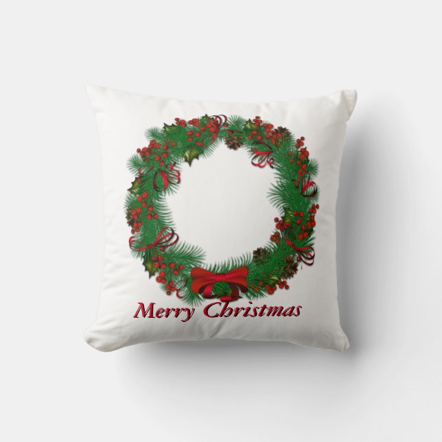 Merry Christmas Personalise Cushion (Front)