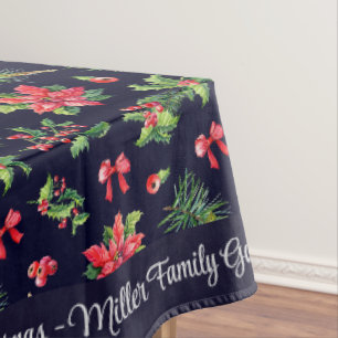 Merry Christmas Personalise Family Name or Text T Tablecloth