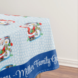  Merry Christmas Personalise Family Name or Text Tablecloth