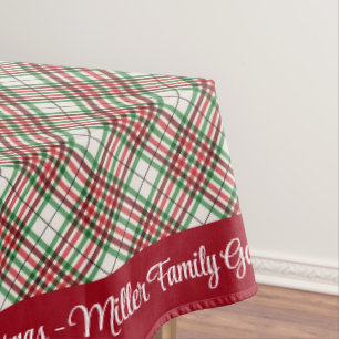 Merry Christmas Personalise Family Name or Text Tablecloth