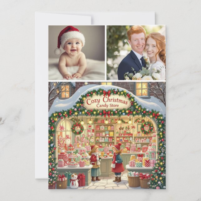 Merry christmas personalise holiday card (Front)