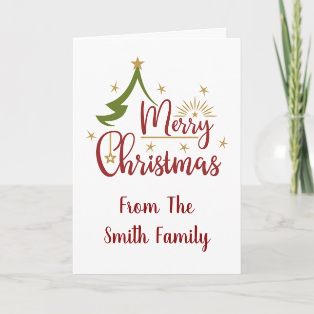 Merry Christmas Personalised Card (Front)