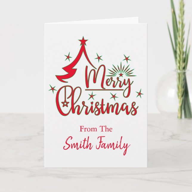 Merry Christmas Personalised Card (Front)