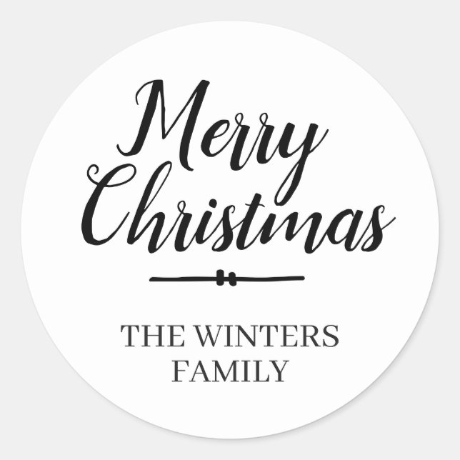 Merry Christmas Personalised Envelope Seal (Front)