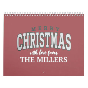 Merry Christmas Personalised Family Party 2025  Calendar