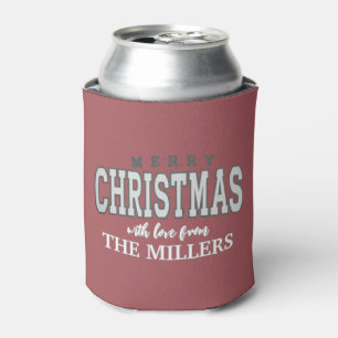Merry Christmas Personalised Family Party 2025  Can Cooler