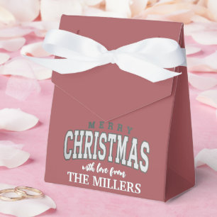 Merry Christmas Personalised Family Party 2025 Favour Box