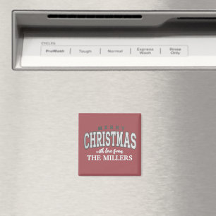 Merry Christmas Personalised Family Party 2025 Magnet