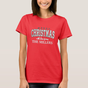 Merry Christmas Personalised Family Party 2025 T-Shirt