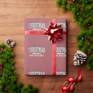 Merry Christmas Personalised Family Party 2025 Wrapping Paper