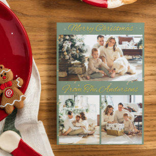 Merry Christmas Personalised Family Photo Card