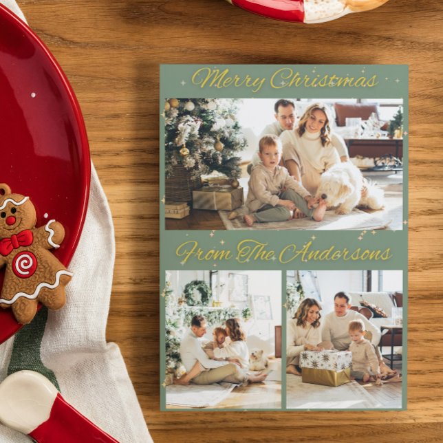Merry Christmas Personalised Family Photo Card (Creator Uploaded)