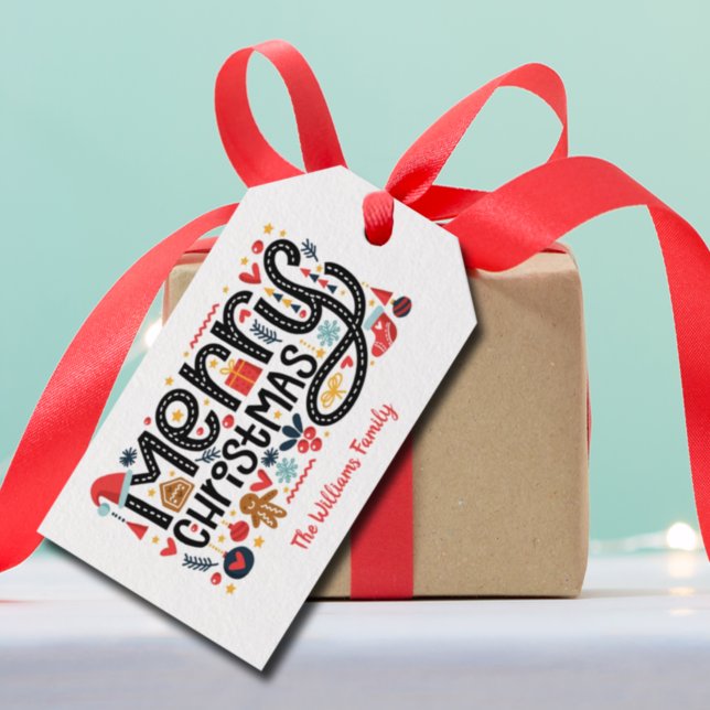 Merry Christmas Personalised Gift Tags (Creator Uploaded)