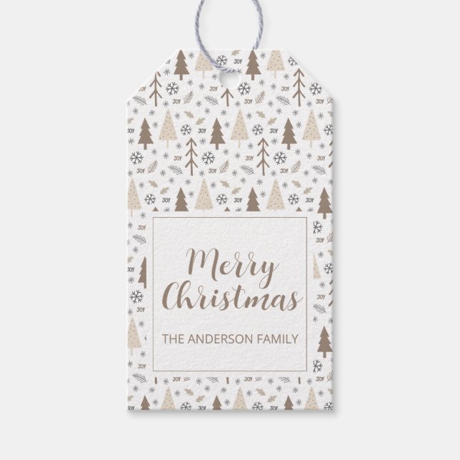 Merry Christmas Personalised Gift Tags (Front)