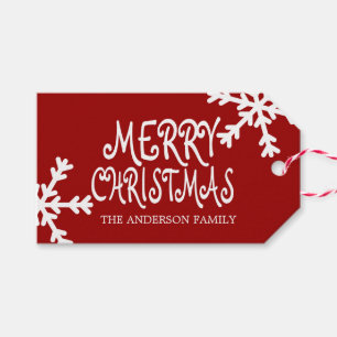 Merry Christmas Personalised Gift Tags