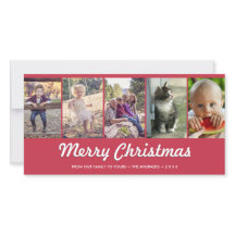 Merry Christmas Personalised Multi Photo Holiday