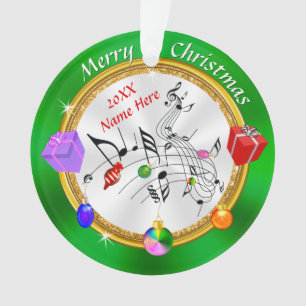 Merry Christmas Personalised Musical Note Ornament