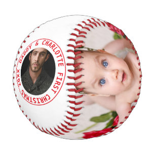 Merry Christmas Personalised One Of A Kind Photo Baseball