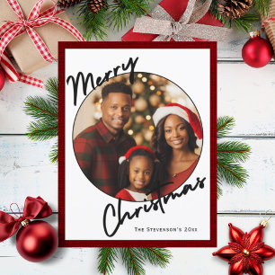 Merry Christmas Personalised Photo Holiday Postcard