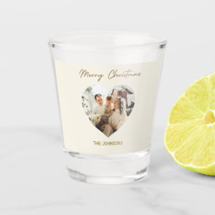 Merry Christmas Personalised Photo Shot Glass