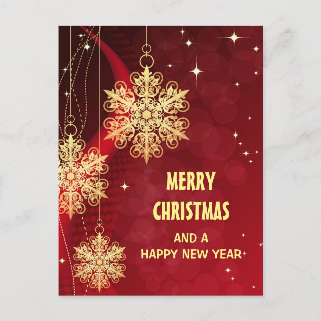 "Merry Christmas" Personalised Postcard (Front)
