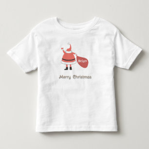 Merry Christmas Personalised Santa Sack Toddler T-Shirt