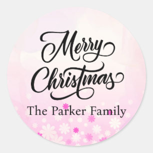 Merry Christmas Personalised Sticker
