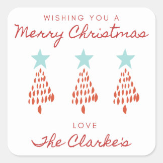 Merry Christmas personalised stickers