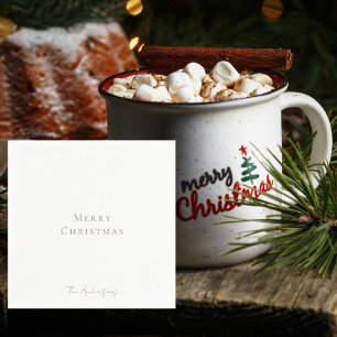 Merry Christmas Personalized Cocktail III Napkin