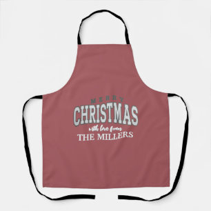 Merry Christmas Personalized Family Party 2025  Apron