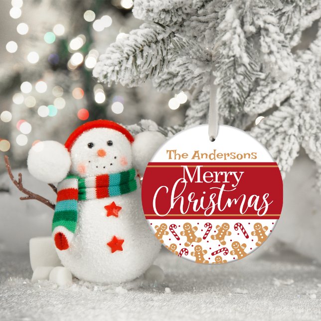 Merry Christmas Personalized  Glass Tree Decoration (Merry Christmas Personalized Glass Tree Decoration)