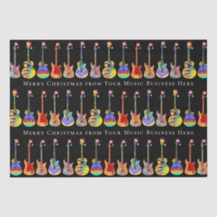 Merry Christmas Personalized Music Business Guitar Tissue Paper