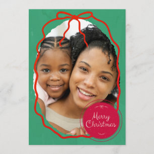 Merry Christmas Personalized Photo Holiday  Invitation