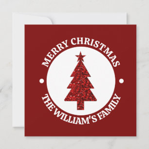 Merry Christmas Personalized Sticker Invitation