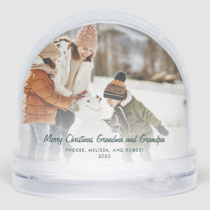 Merry Christmas Pet and Family Photos Grandma Snowglobe