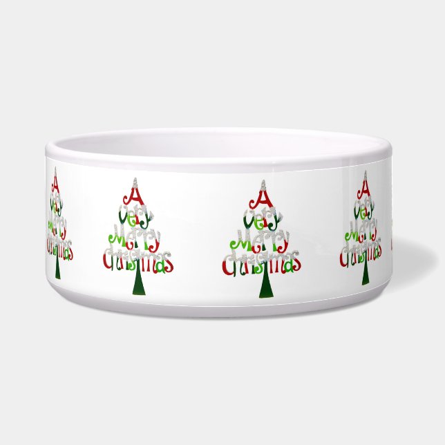 Merry Christmas Pet Bowl (Front)