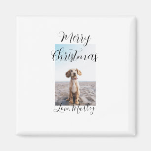 Merry Christmas pet dog cat photo holiday gifts lo Magnet