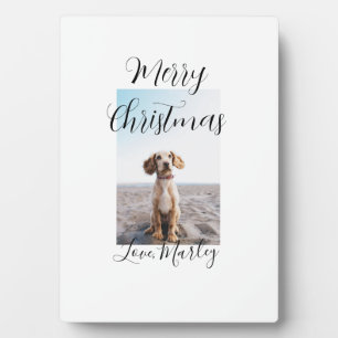 Merry Christmas pet dog cat photo holiday gifts lo Plaque