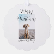 Merry Christmas pet dog cat photo holiday gifts lo